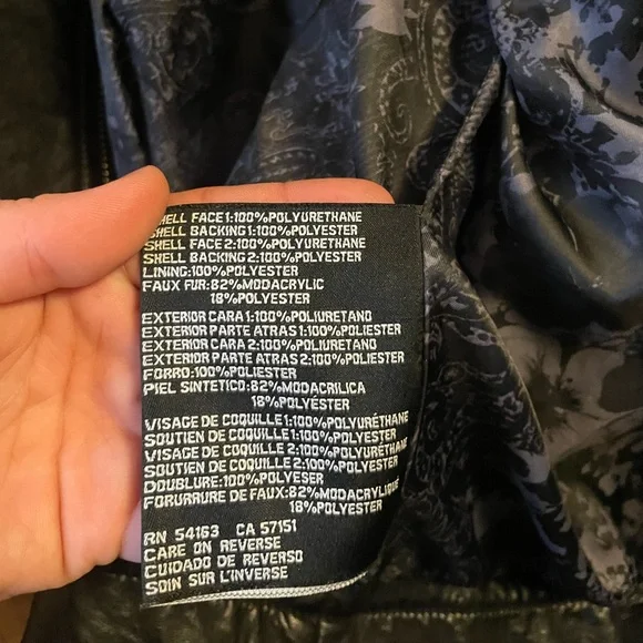 GUESS Brand Black “Leather” Jacket S - Picture 5 of 8